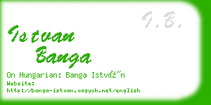 istvan banga business card